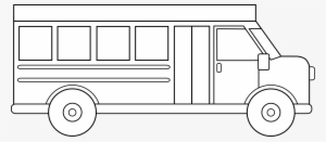 School Bus Line Art - School Bus Png White #2936784