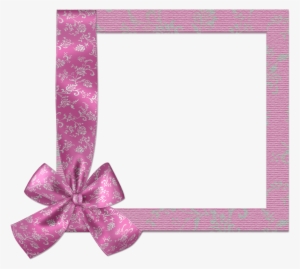 Cute Baby Pink Png Frame With Bow - Pink Png Photo Frames #2937785
