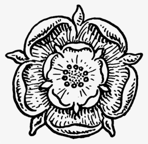 Elower Clipart Medieval - Tudor Rose Woodcut #2937967