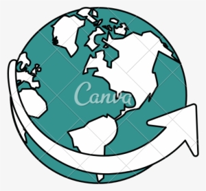 Planet Earth Clipart Silhouette - Globe #2938557