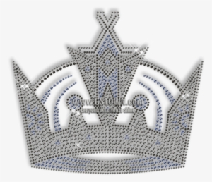 Sparkling Rhinestone Black And Blue Crown Iron On Transfer - Emblem #2938756