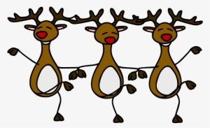 Cartoon - Dancing Reindeer Clipart #2939190