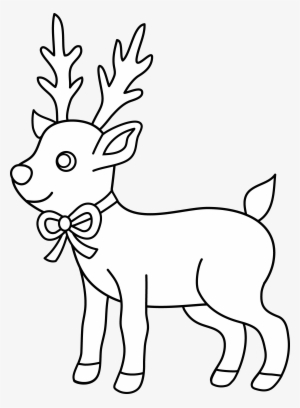 Christmas Reindeer Coloring Page - Christmas Coloring Pages To Print Cute #2939422