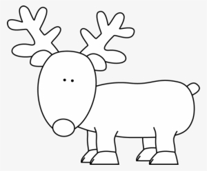 Reindeer Clipart Black And White - Black And White Reindeer #2939478