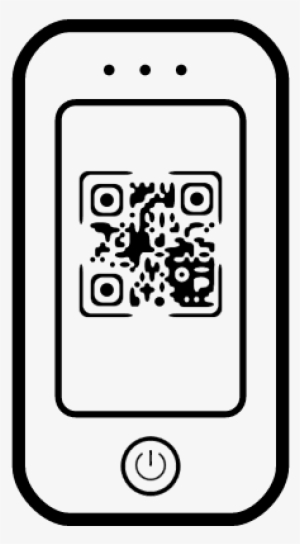 Qr Code On Mobile Phone Screen Vector - Movil Con Codigo Qr #2939842
