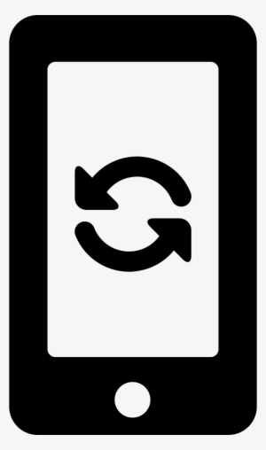 Refresh Circular Arrows Couple Symbol On Phone Screen - Icon #2939866