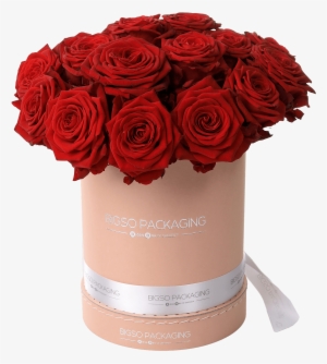 Round Sewed Flower Box With Lid - Flower Bouquet Box Png #2940340