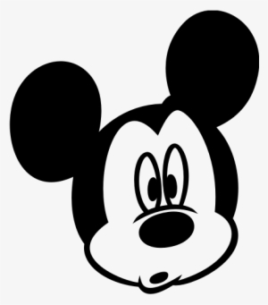 Mickey Mouse Face Design - Mickey Mouse Siyah Beyaz #2940491