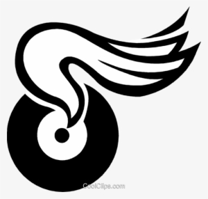 Wheel With Wings Royalty Free Vector Clip Art Illustration - Roda Com Asas Png #2941430