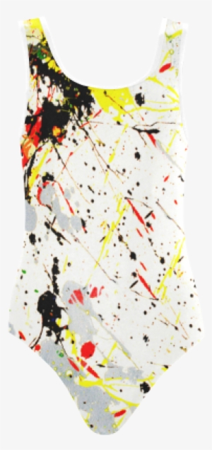 Yellow & Black Paint Splatter Vest One Piece Swimsuit - Paint Splatter Pillow Sham By Gravityx9 #2941576