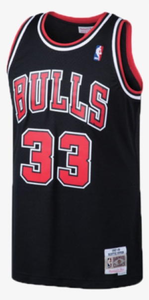 Chicago Bulls Scottie Pippen Black Swingman Jersey - Scottie Pippen Jersey Black #2942015