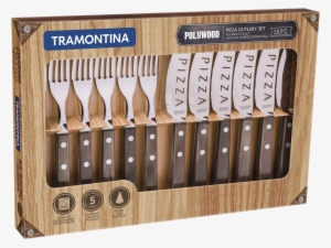 Polywood Pizza Set - Conjunto Talheres Pizza Inox #2942118