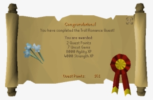 Troll Romance Reward Scroll - Runescape Quest #2942328