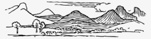 Hill Clipart Mountain - Mountain Range Line Art #2942438