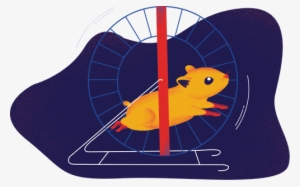 Hamster Running On Hamster Wheel - Hamster Wheel #2942634