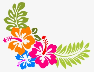 Bold Colors Clip Art At Clker Com - Black And White Hawaiian Flower #2943358