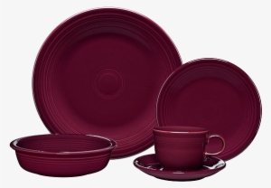 Claret 5 Piece Place Setting - Homxb 5 Piece Fiesta Place Setting, Claret #2944096