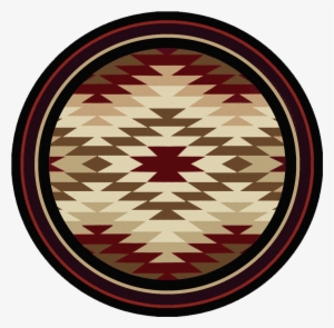 Starburst Red 8ft Round Rug - Starburst Red 8ft Round Area Rug Rustic Lighting #2944380