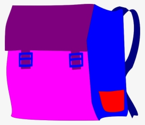 Pink And Purple Backpack Svg Clip Arts 600 X 517 Px #2944665