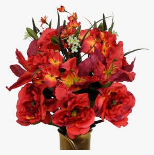 Fire Red Rose & Hydrangea Mix - Bouquet #2944938