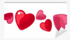 Horizontal Seamless Background With Hearts - Horizontal Hearts #2945501