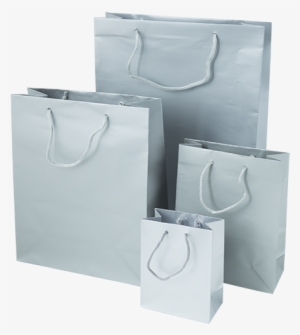 Silver Luxury Gift Bags - Plastic Shopping Bag #2948030