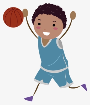 Clipart Black And White Stock Boys Playing Basketball - Play Basketball Cartoon Png #2948876