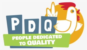 A Cheerful Chicken Paired With Retro Diner Sign Shapes - Pdq Logo #2949721