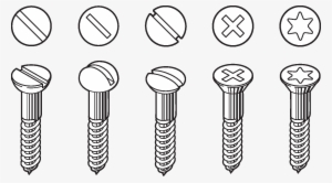 Screw Png Transparent Images - Types Of Screw Heads #2950886