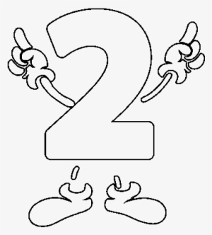 Dibujo De Número 2 Para Colorear - Number 2 Colouring #2951152