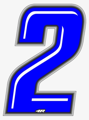 Numero Gara 2 Blu Slim - Numero 2 Moto #2951262