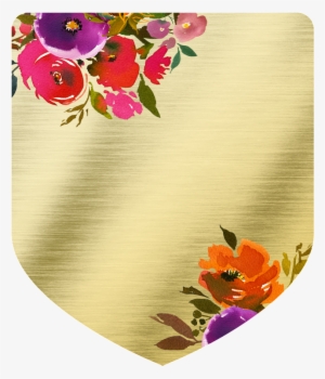 Hand Painted Shield Shape Gold Piece Png Transparent - Portable Network Graphics #2951605