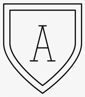 Shield Shape With Letter A Vector - Vector Graphics #2951636