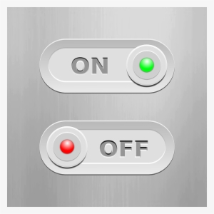 On And Off Buttons Representing Turning Off Snap To - Switch #2951668