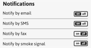 A List Of Notifications Settings With Associated Buttons - Reading #2952013