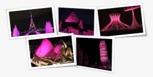 Mundo Sendo “acesos” Com Diversas Tonalidades De Rosa, - Stage #2952147