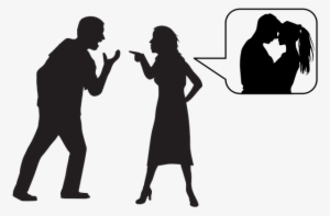 Celos En La Pareja - Arguing Couple Cartoon Png #2954437
