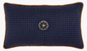Elaine Smith Houndstooth Midnight Lumbar Pillow - Cushion #2955027