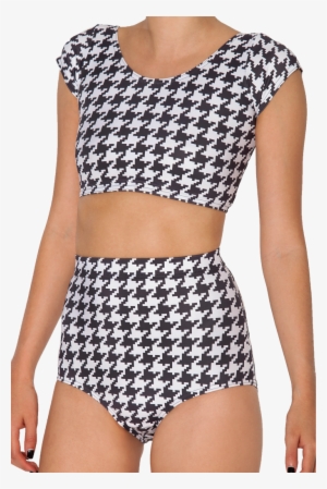 Houndstooth Nana Suit Top - Home Decorators Collection Houndstooth Black 7 Ft. #2955031