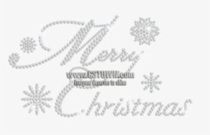 Custom Merry Christmas Iron-on Rhinestone Transfer - Calligraphy #2955180
