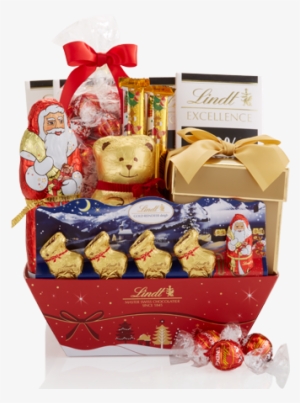 Image For Lindt Holiday Selections Gift Basket From - Lindt Milk Chocolate, Gold Reindeer Sleigh - 1.7 Oz #2955246