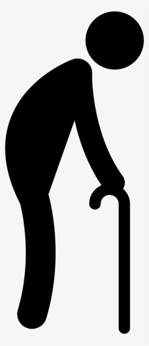 Old Man Walking With A Crutch Comments - Icono Anciano Png #2956193