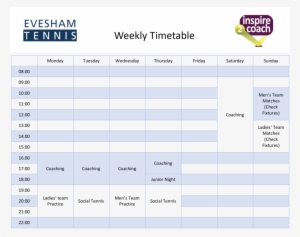 Inspire To Coach Timetable - Evesham Township #2957210