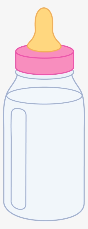 Pink Baby Bottle Clipart - Baby Bottle Drawing #2957641