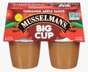 Musselman's Cinnamon Apple Sauce Big Cups, 4 Pack, - Musselmans Sauce, Apple Cinnamon- 4 Count, 6 Oz Cups #2957849