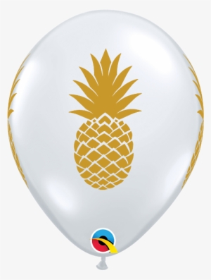Golden Pineapple Clear 11" Latex Balloons - Pineapple Latex Balloon #2958936