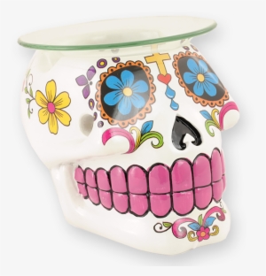 White Day Of The Dead Sugar Skull Oil Burner By Day #2959033