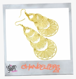 4 Tier Gold Chandelier Earrings - Glam #2959434