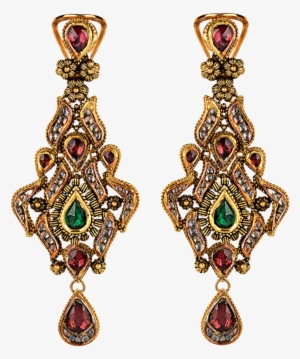Orra Chandelier Gold Earring - Earrings #2959515