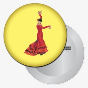Bata De Cola Flamenco Button / Magnet - Dance #2959651